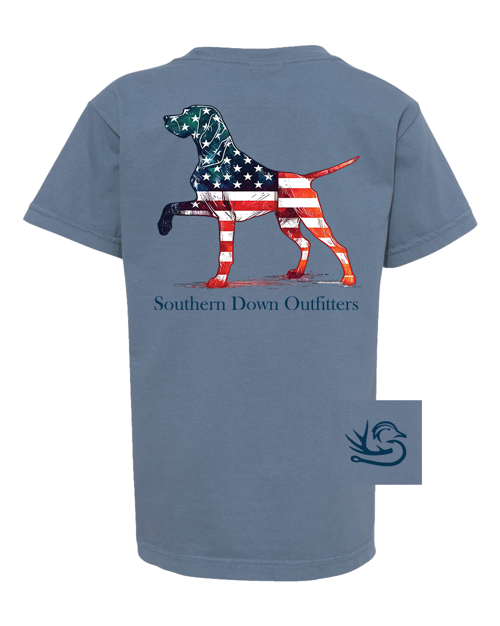 Star Spangled Dog Youth Southern Down Outfitters Short Sleeve Tee