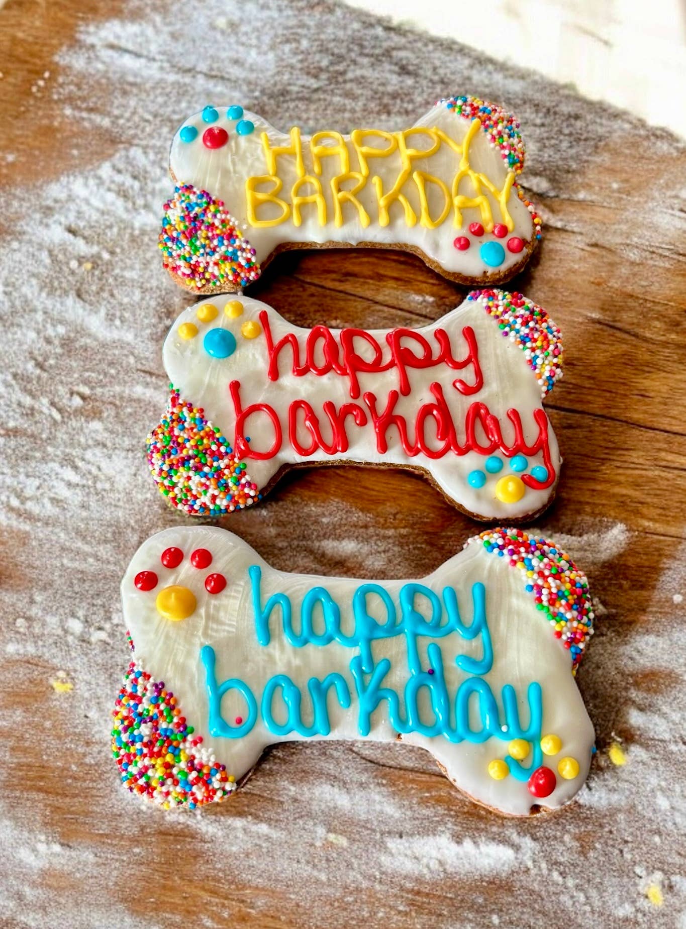 6 inch Carnival Barkday bones dog treats - YumYum4DOGS