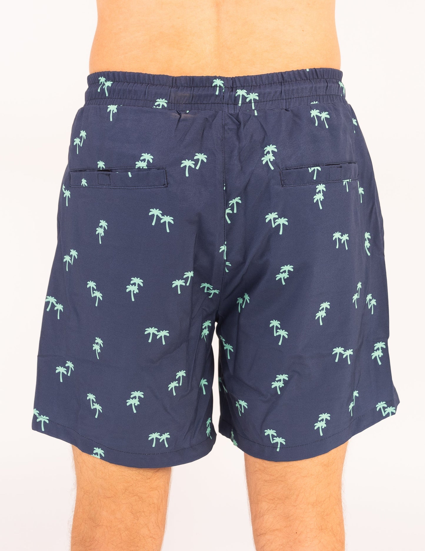 Tropical Trees - Waterproof Pocket Swim Shorts - Athletic Liner by Dry Pocket Apparel