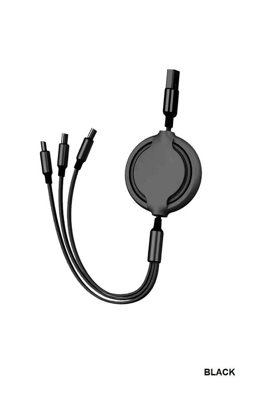 Retractable 3 In 1 Universal Fast Charging Cable