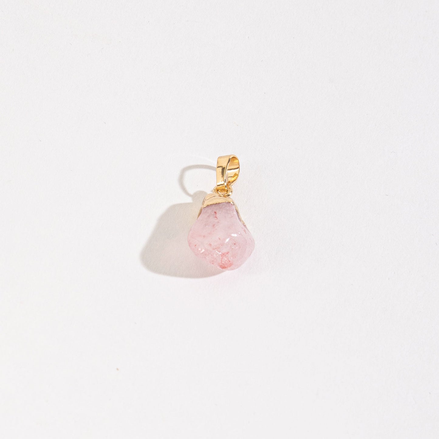Layering Quartz Stone Pendant Charm