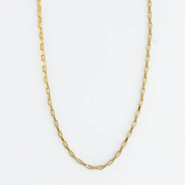 18" Box Chain Necklace Narelle Waterproof Jewelry
