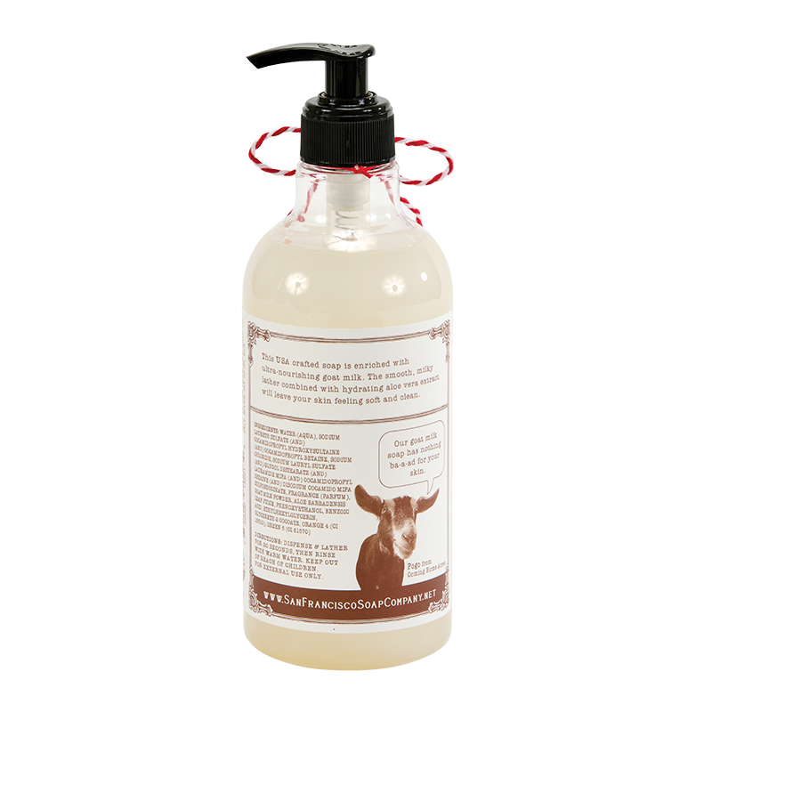 Almond Clean & Caprine Goat Milk Hand Soap -Scent San Francisco Soap / Man Bar Soap - ALMOND GOAT MILK LIQUID HAND SOAP 15.5oz