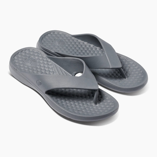 Men's Solid Charcoal Casual Joybees Men's Casual FlipFlop Size 10 - Let's Bee Friends