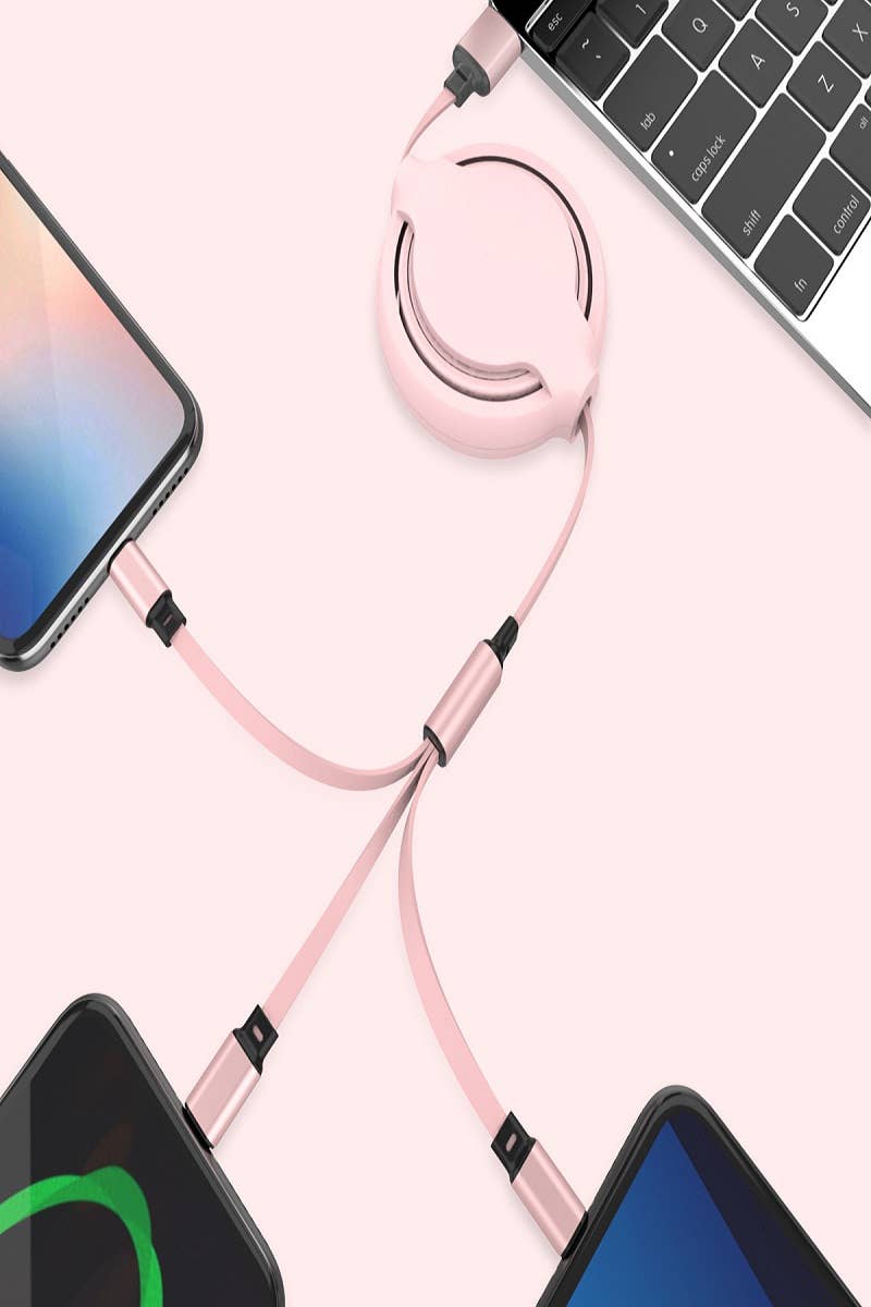 Retractable 3 In 1 Universal Fast Charging Cable