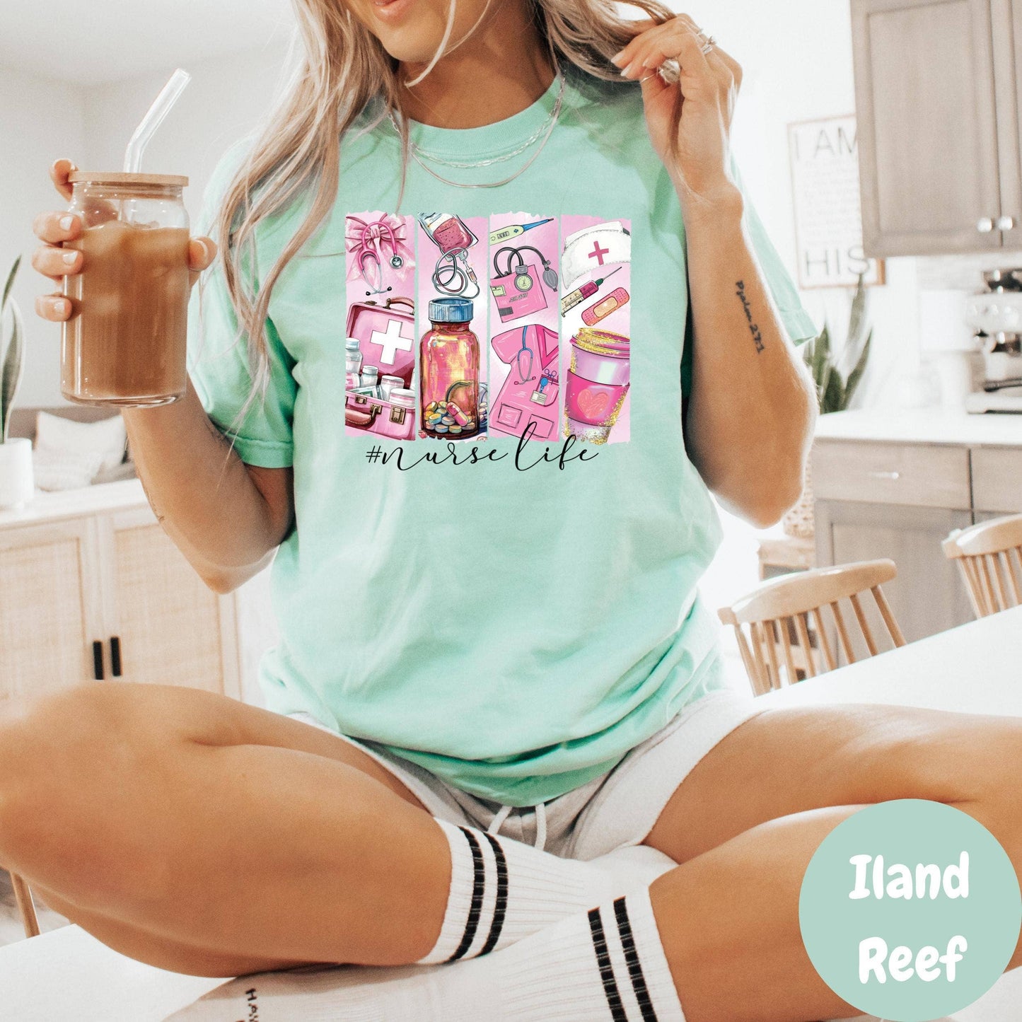 Nurse Life Shirt, Cute Nurse Tee, Comfort ColorsĀ® Nursing Shirt, Medical Worker Gift, RN Shirt, Nurse Appreciation Gift