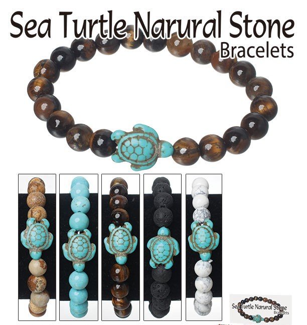 Sea Turtle Narural Stone Bracelets Mystery Pick