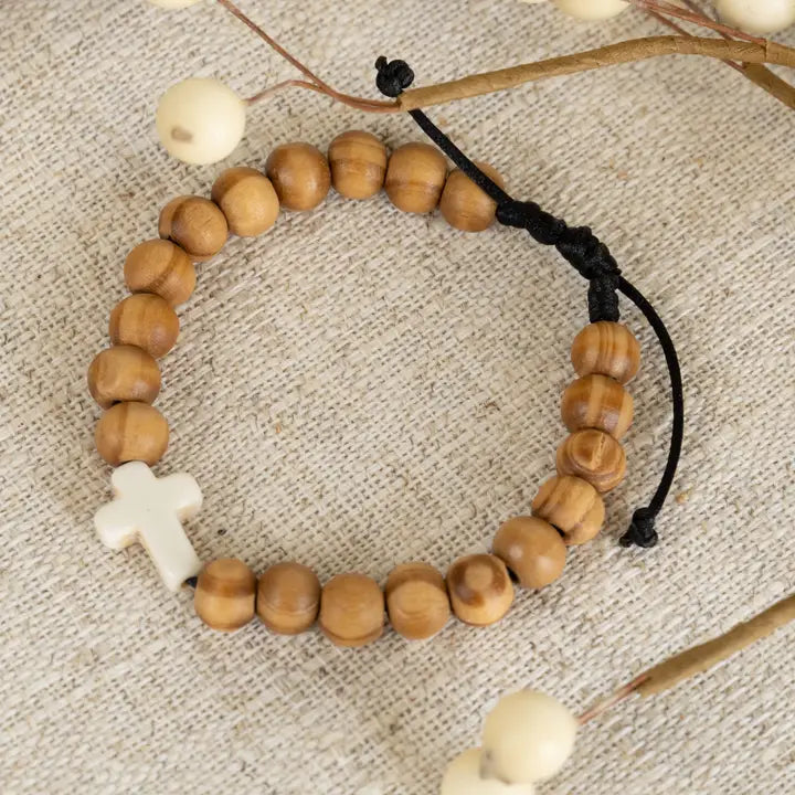 Jordan Unisex Inspirational Adjustable Beaded Cross Bracelet by Howard's