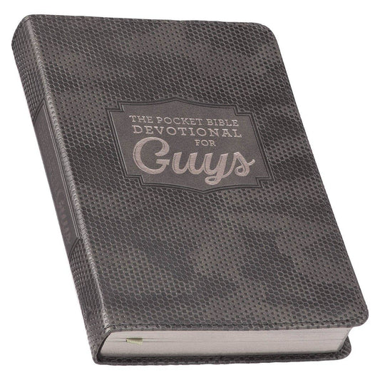 Pocket Bible Devotional for Guys Faux Leather
