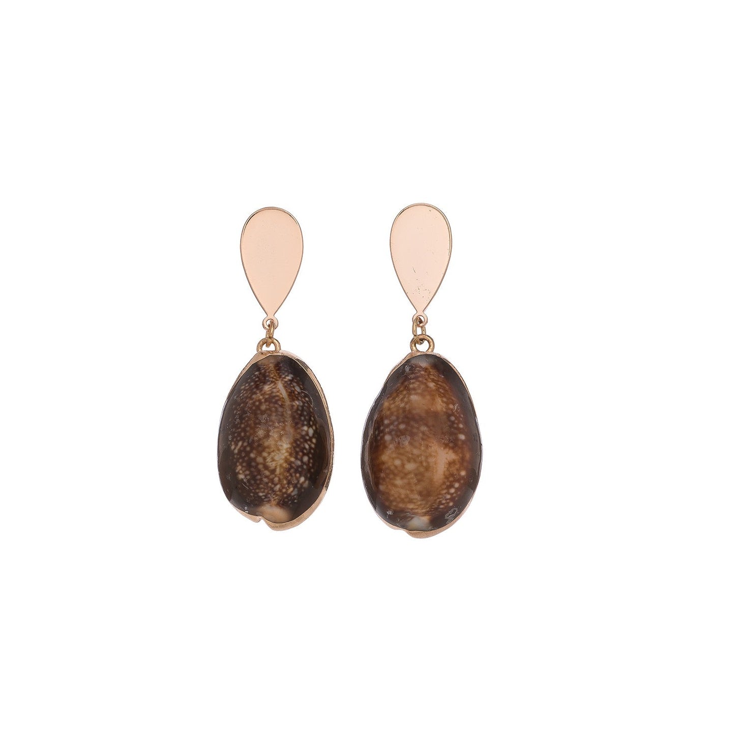 Gold Dipped Genuine Shell Drop Earrings