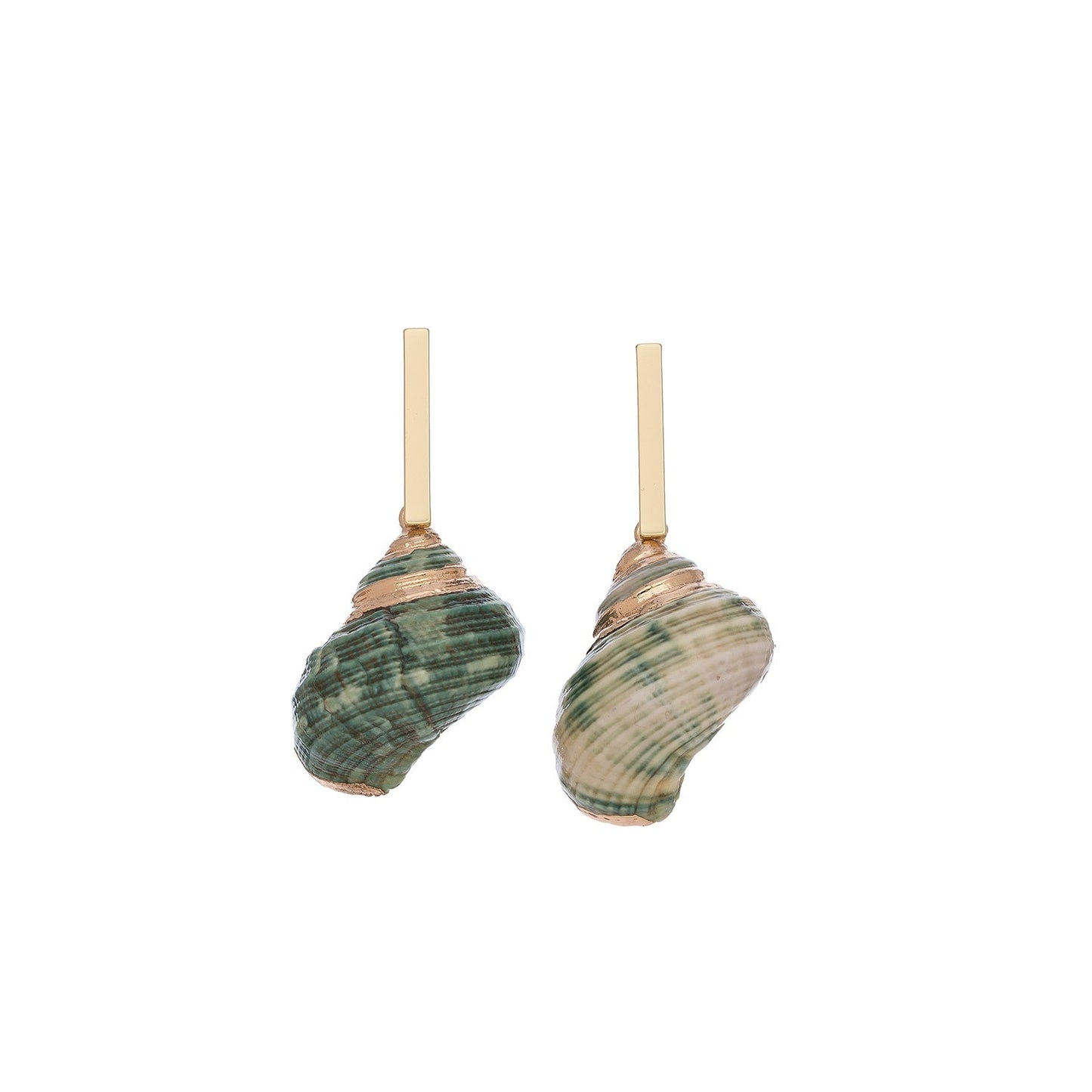 Gold Dipped Genuine Shell Drop Earrings