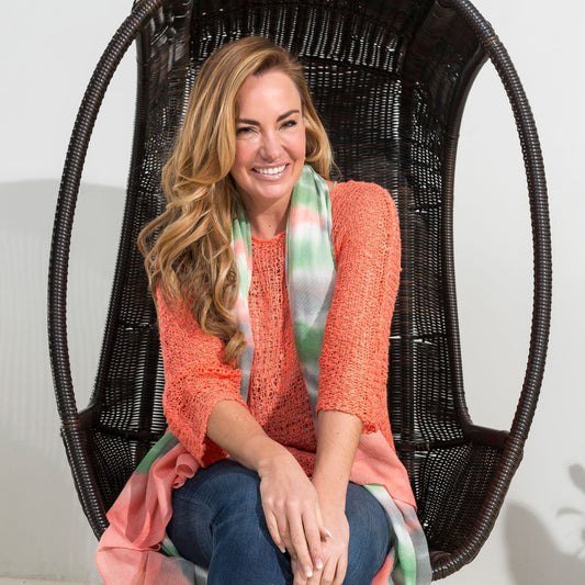 Tie Dye Herringbone Weave Lightweight Scarf