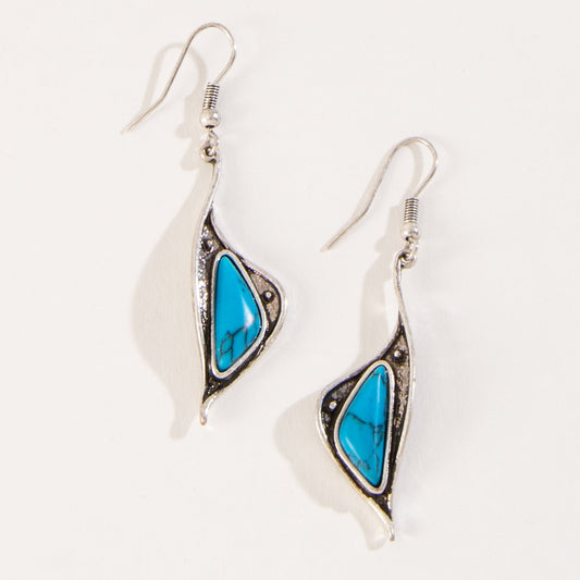 Brandi Abstract Turquoise Drop Earrings