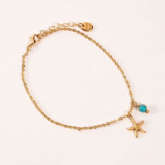 Alexis Starfish Charm Gold Chain Anklet