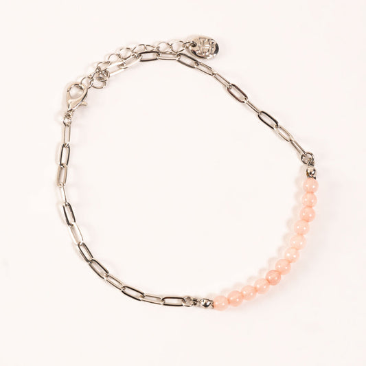Alexis Genuine Quartz Stone Silver Chain Anklet