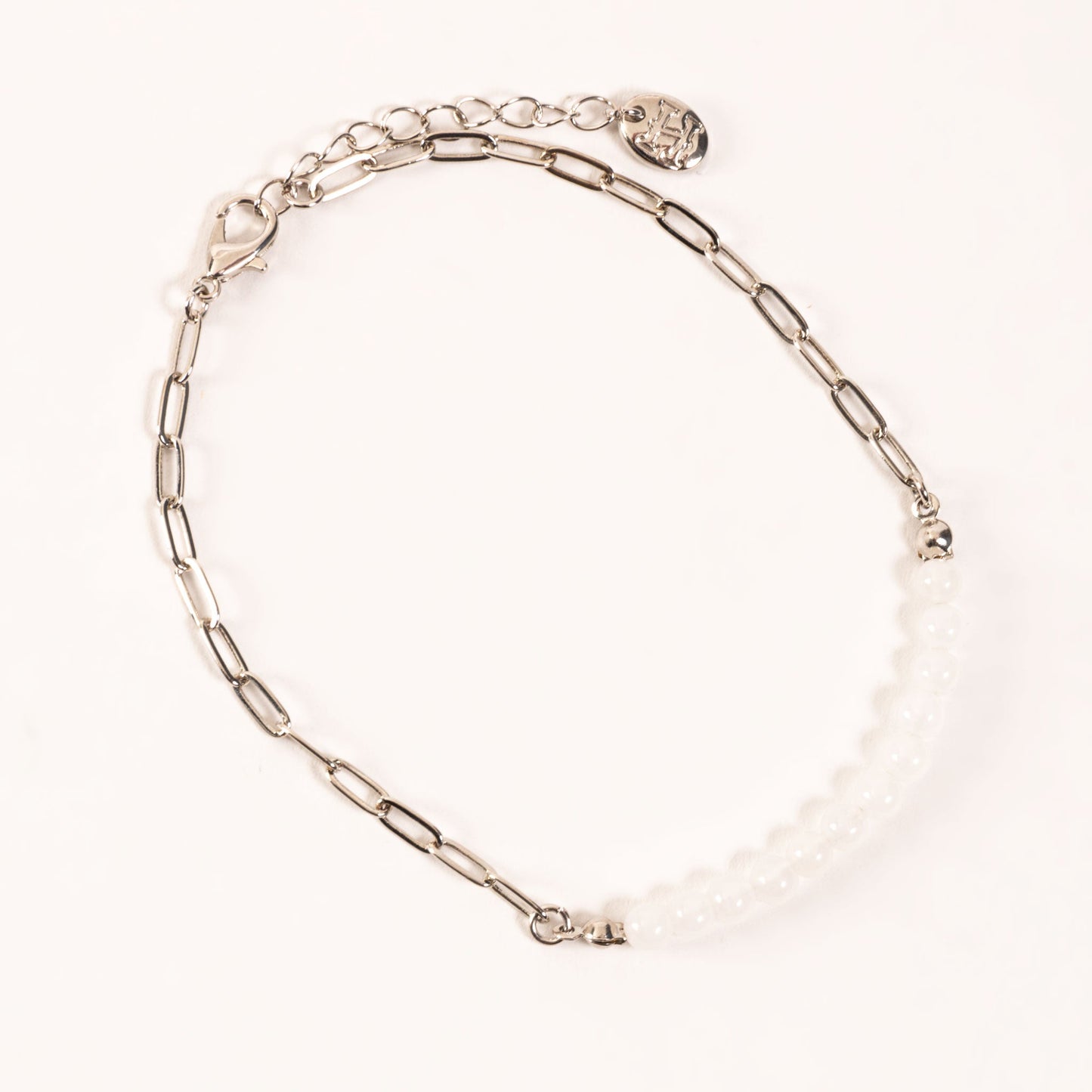 Alexis Genuine Quartz Stone Silver Chain Anklet
