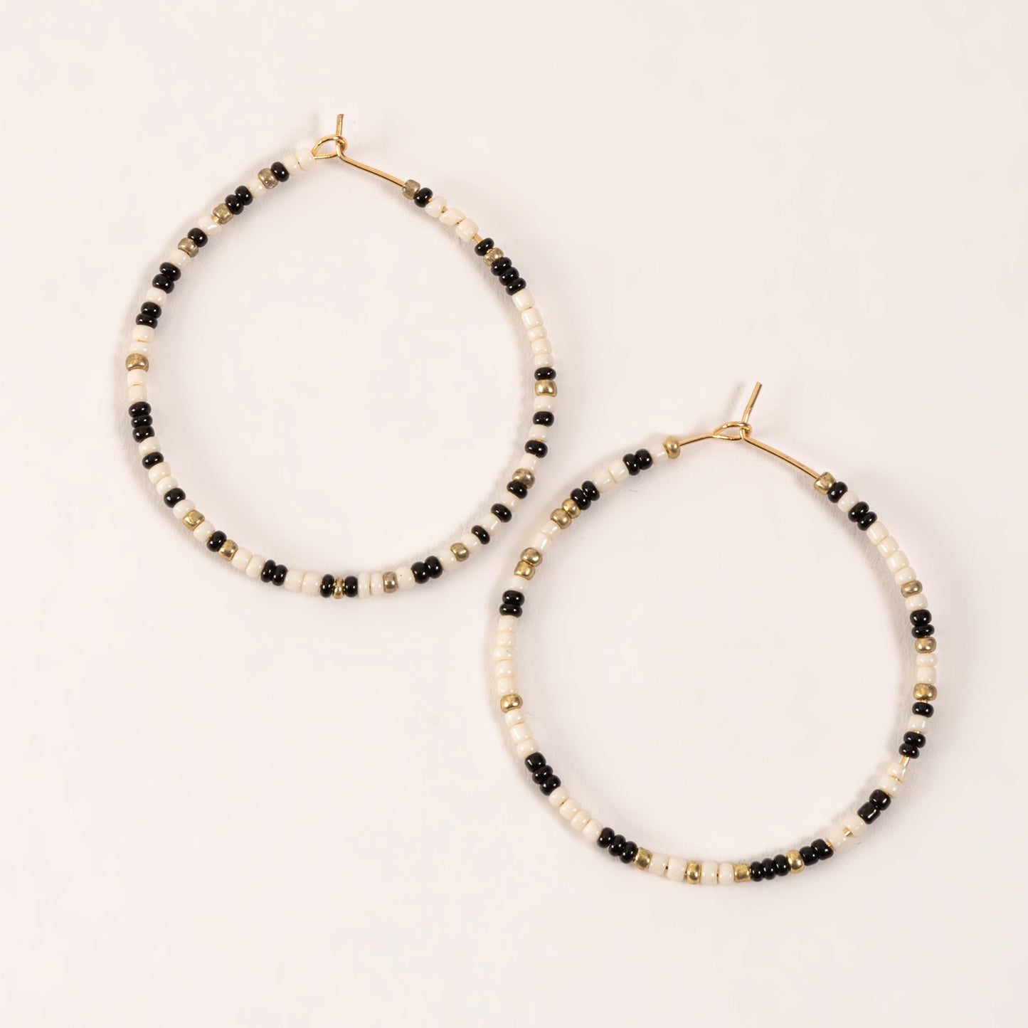 Ashli Beaded Drop Hoop Earrings