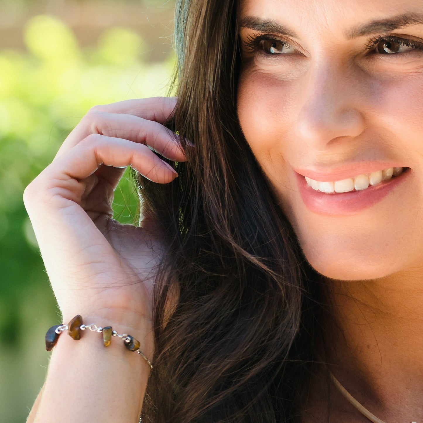 Lali Genuine Stone Adjustable Bolo Bracelet