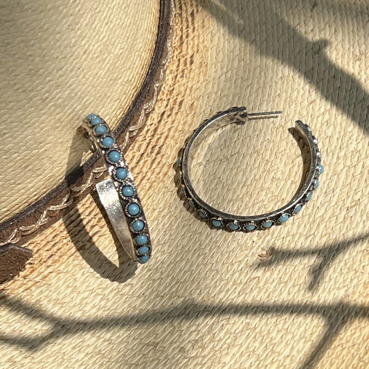Wild Spirit Stone Hoop Earrings