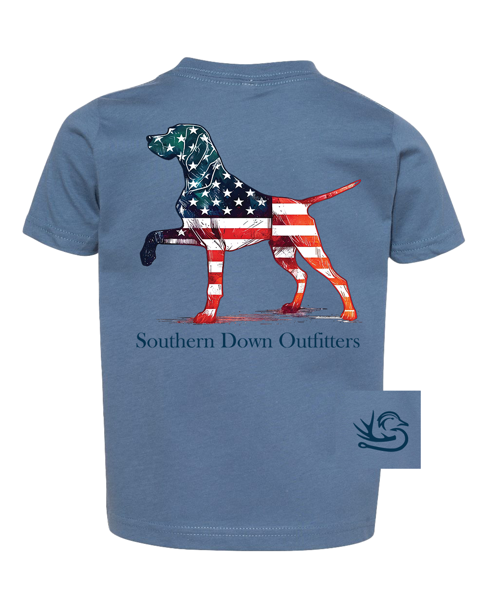 Star Spangled Dog Toddler Southern Down Outfitters Short Sleeve Tee