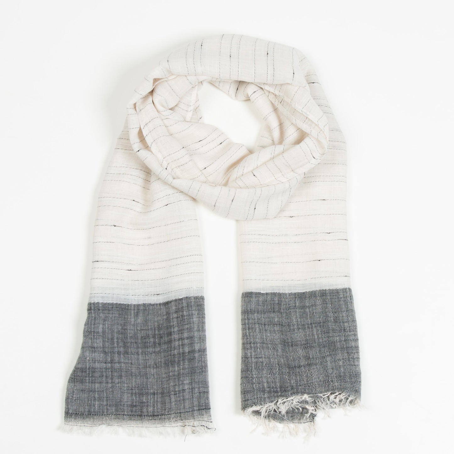 Tristabel Lightweight Textured Raw Hem Scarf
