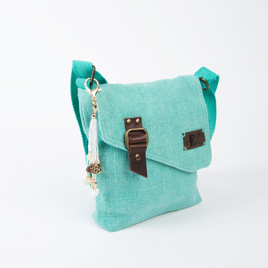 Belen Seed Bead Shell Gold Key Chain Purse Accessory