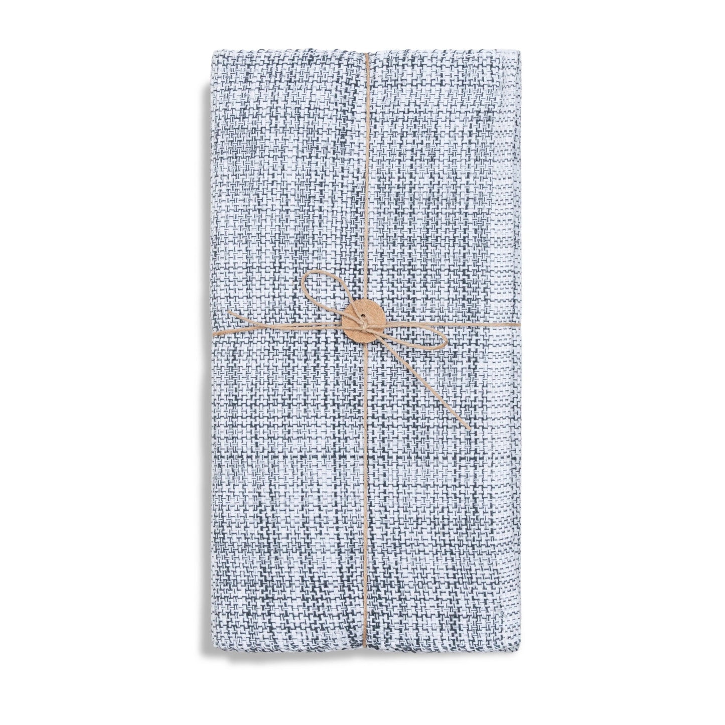 Gray Textured Woven Kitchen Table Runner