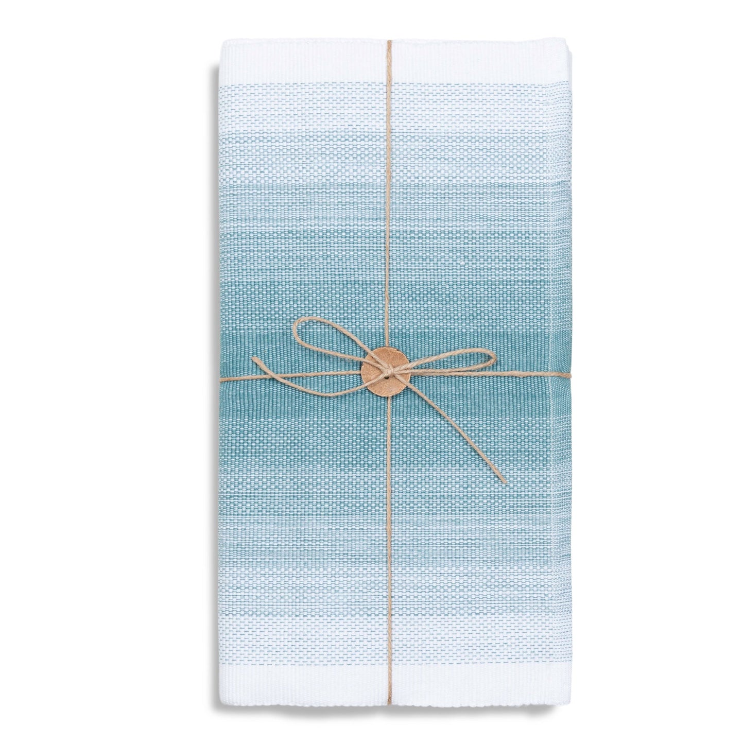 Teal Ombre Woven Kitchen Table Runner