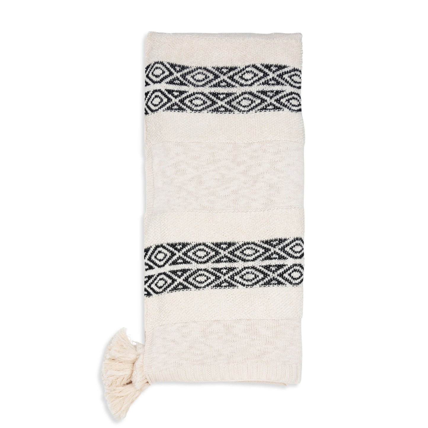 Necalli 50x60" Striped Cotton Decorative Knit Throw Blanket