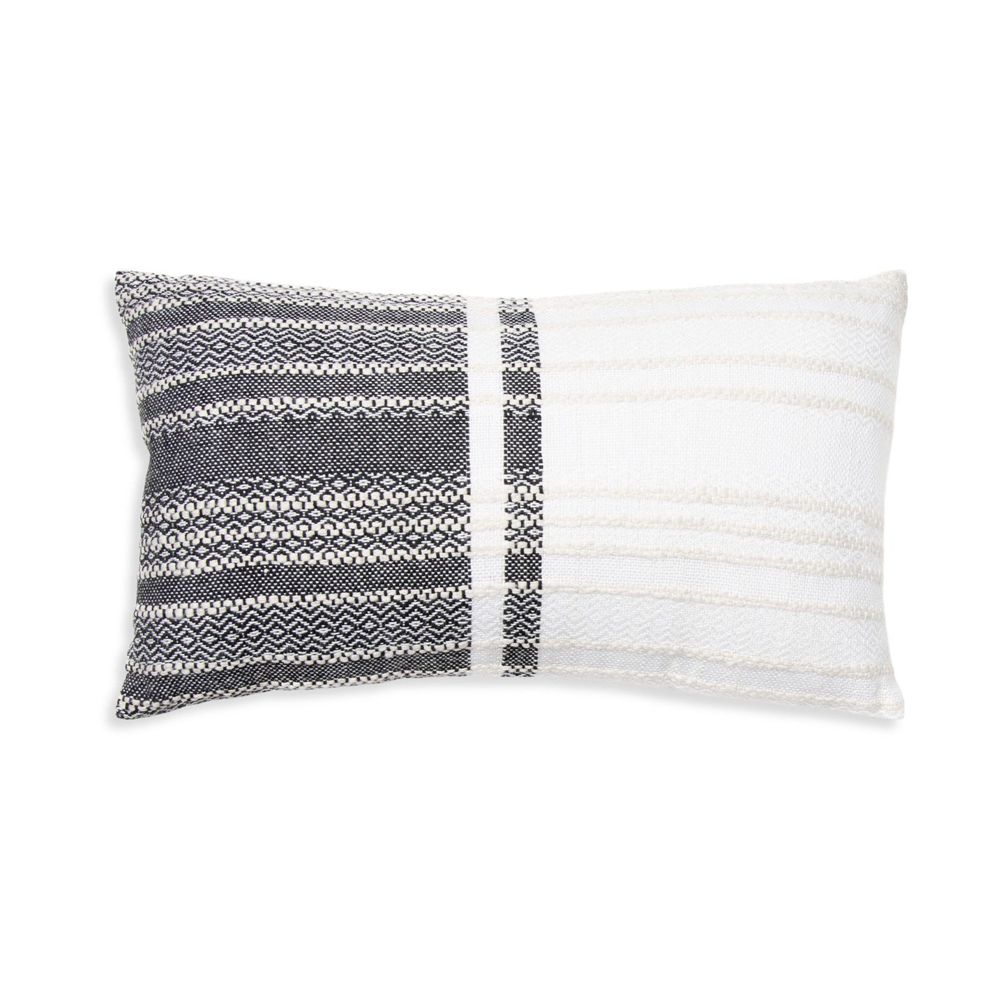 Genevieve 12X22" Handwoven Striped In/Outdoor Throw Pillow