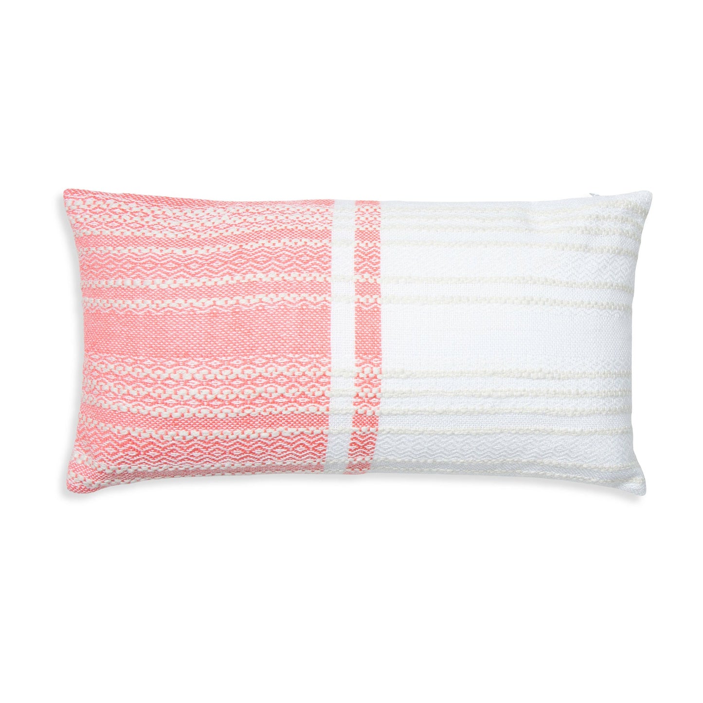 Genevieve 12X22" Handwoven Striped In/Outdoor Throw Pillow