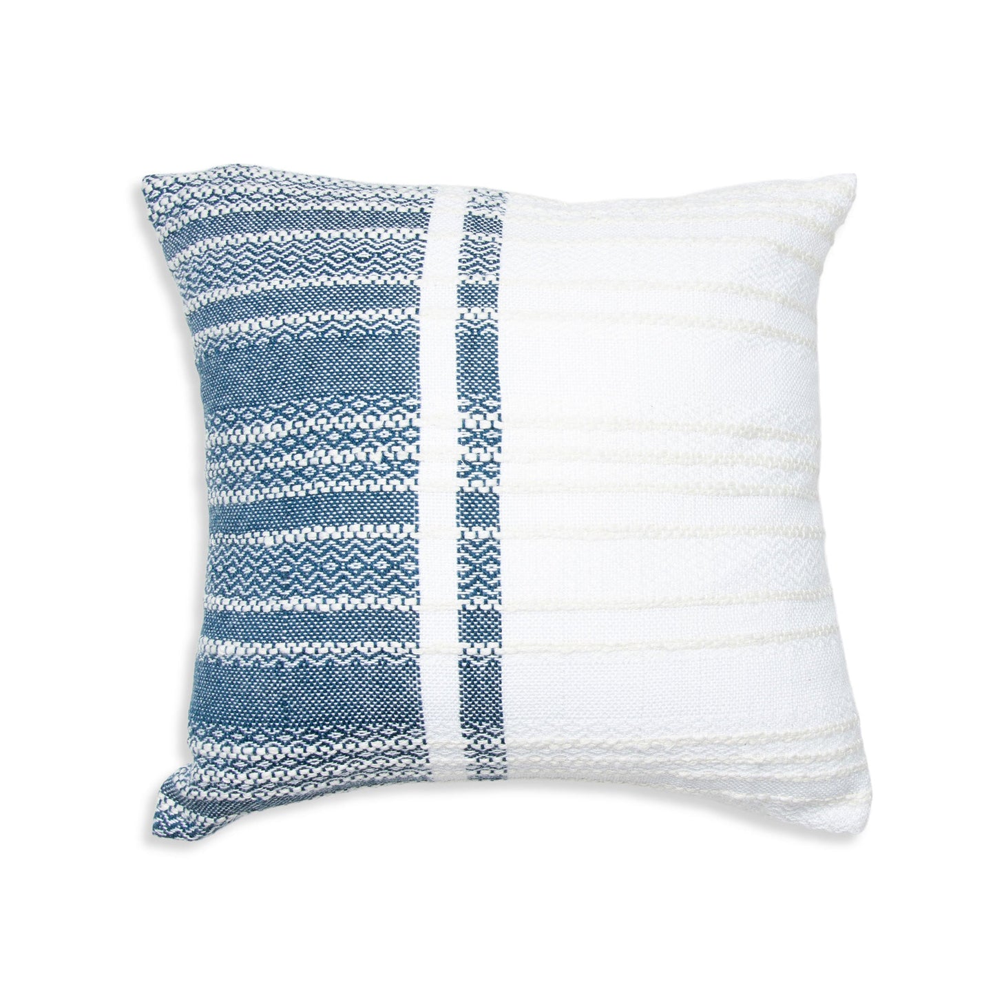 Genevieve 18X18" Handwoven Striped In/Outdoor Throw Pillow