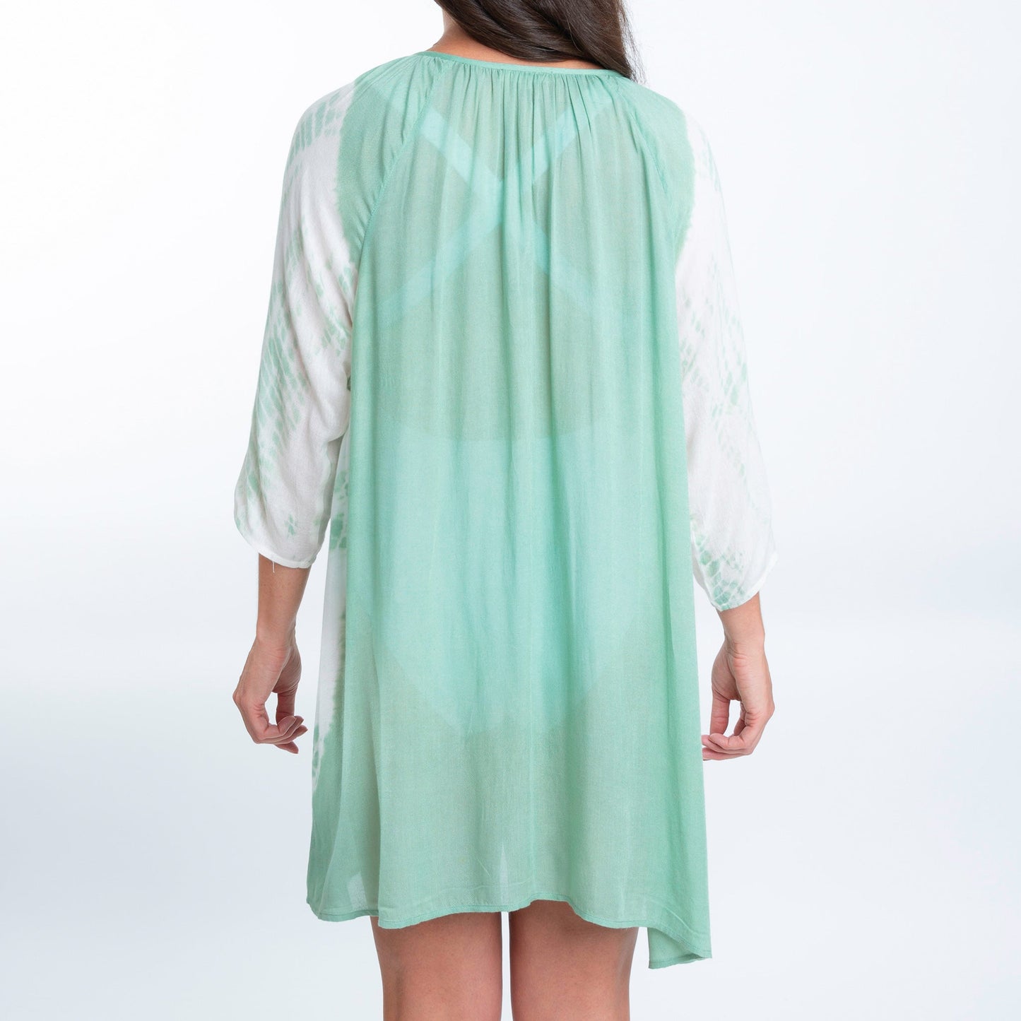 Larsa Raglan 3/4 Sleeve Tie Dye Swimsuit Cover Up