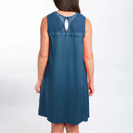 Tahlee Tank Dress Cover Up in Tidal Teal by Elsie & Zoey