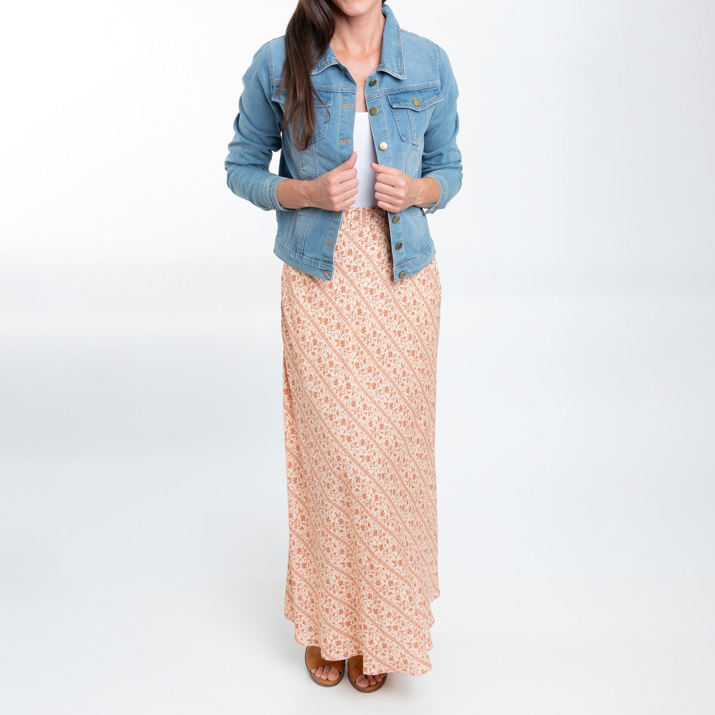 Halle Patterned Maxi Skirt with Pockets