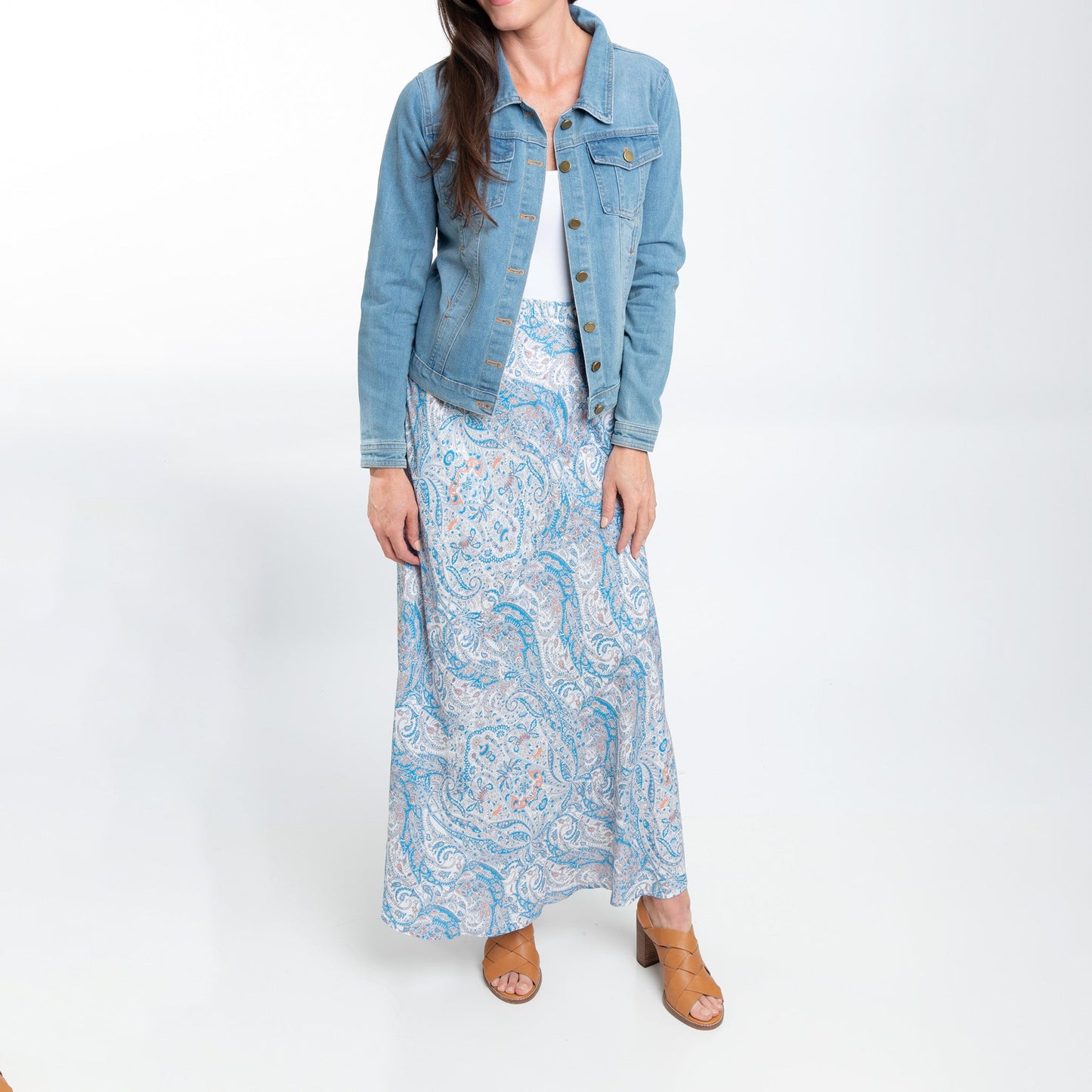 Halle Patterned Maxi Skirt with Pockets