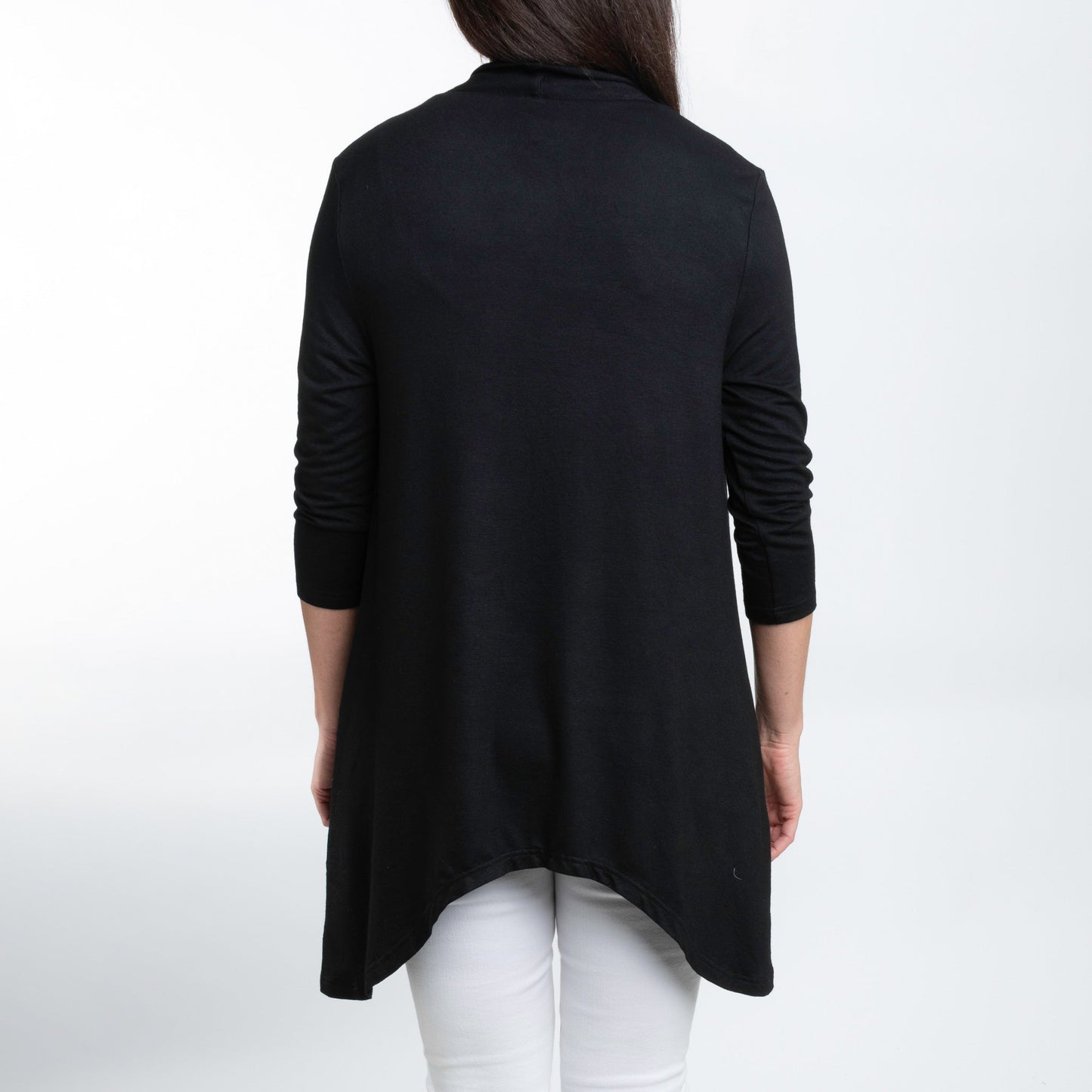 Diana 3/4 Sleeve Stretch Knit Denim Duster Cardigan