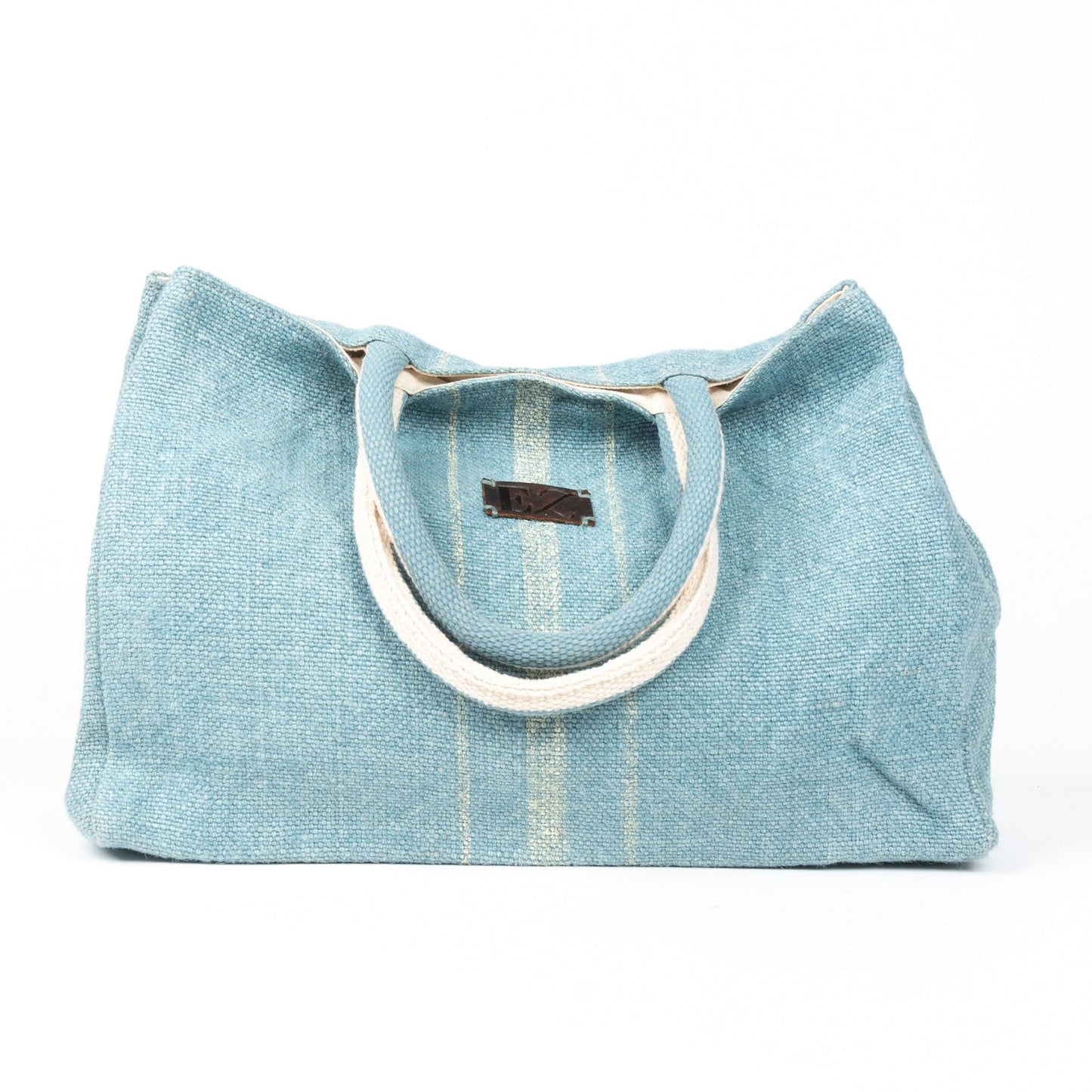 Inara Jute Handled Snap Closure Tote Bag Purse