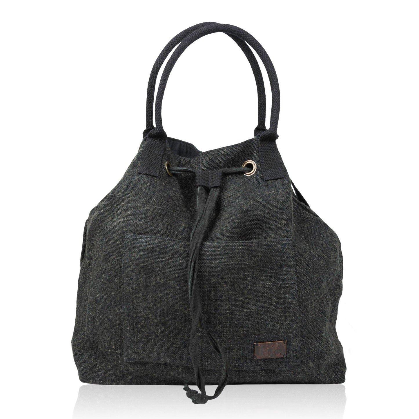Cailey Jute Adjustable Drawstring Closure Backpack Purse