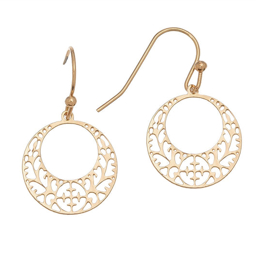 Round Lace Drop Earrings