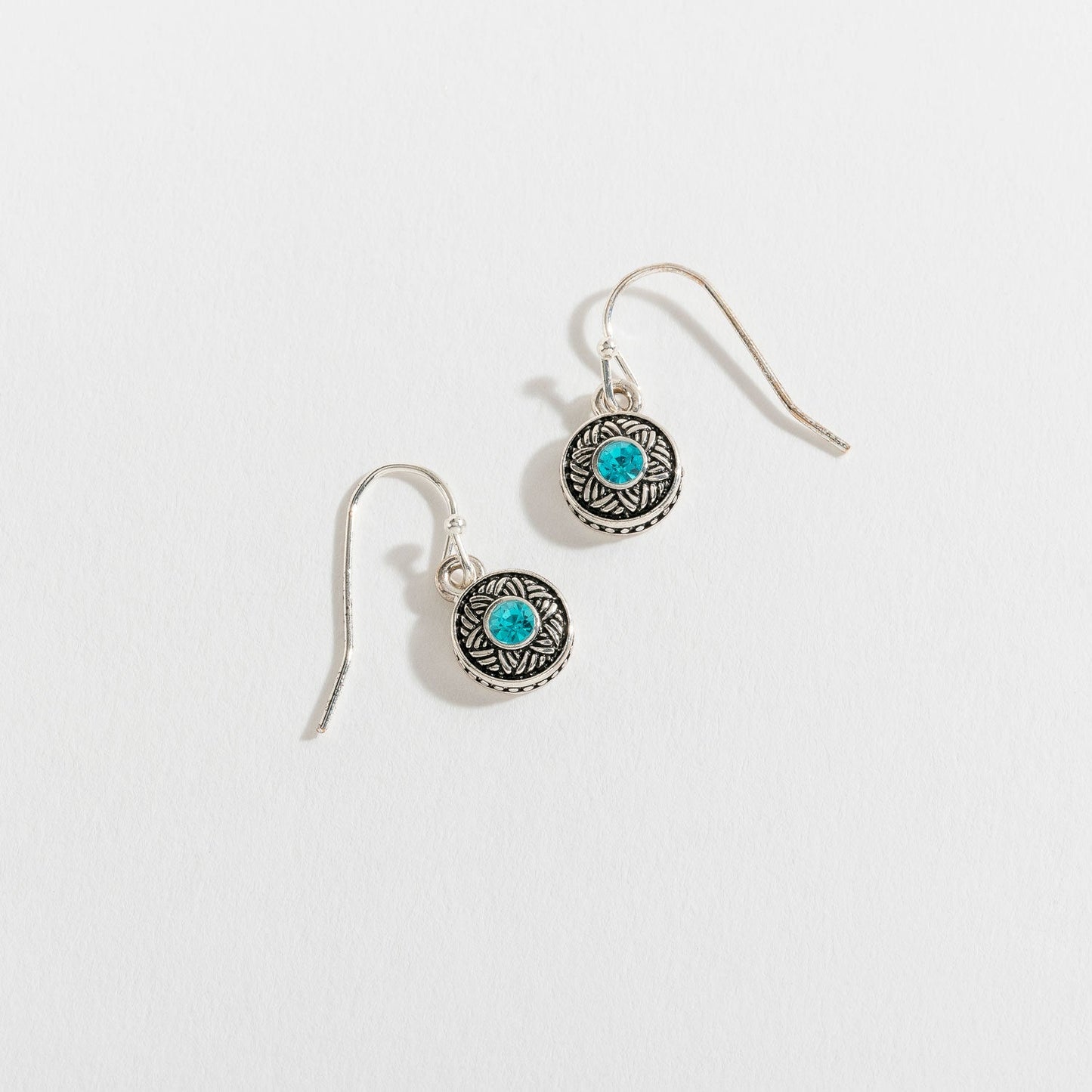 Silver Stone Drop Earrings
