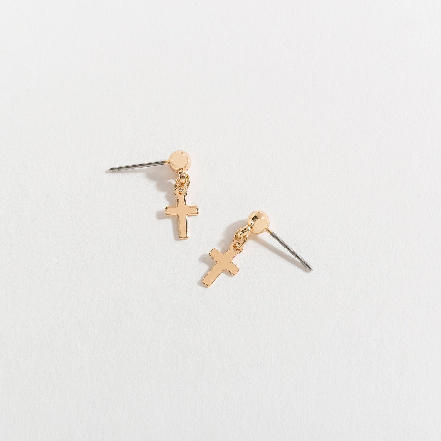 Cross Drop Earrings