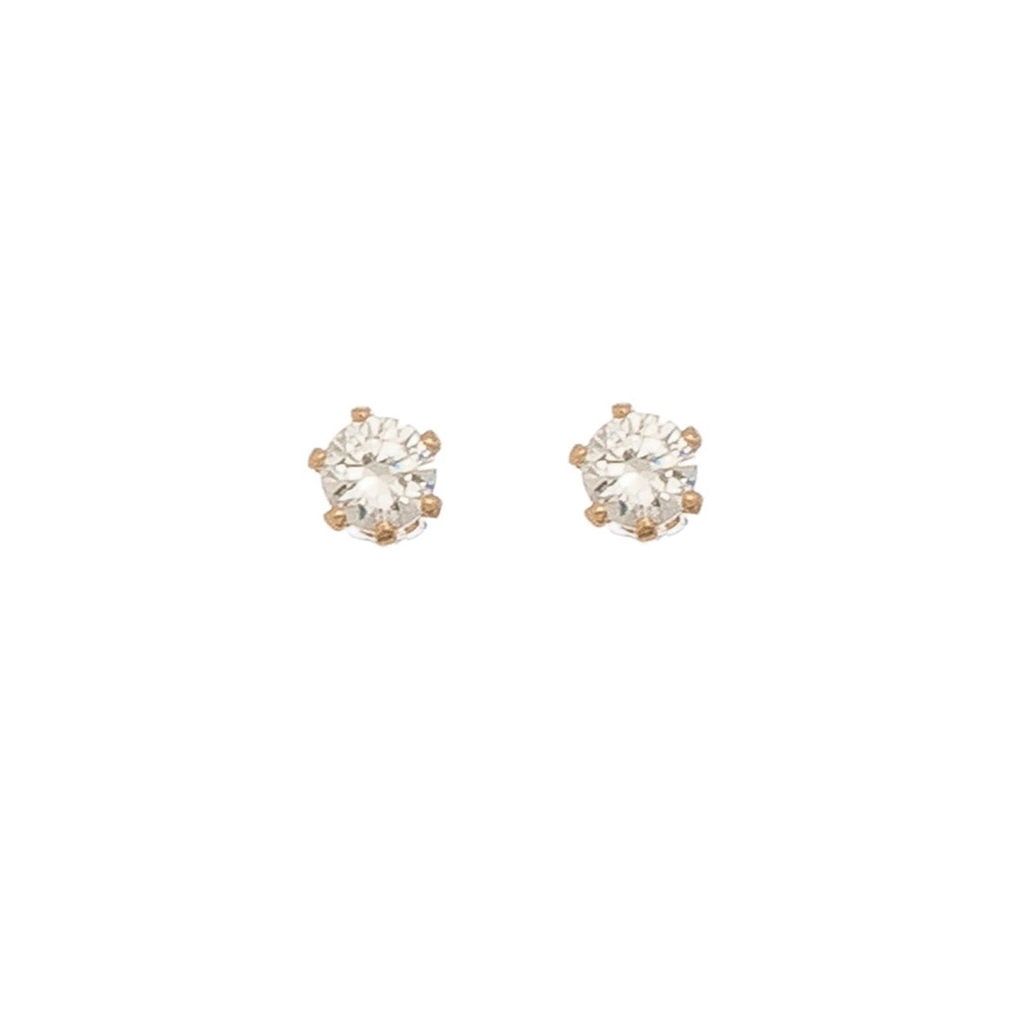 3mm Cubic Zirconia Stud Earrings