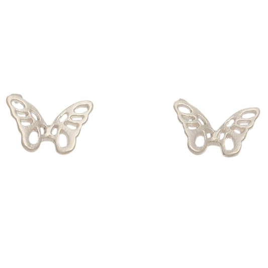 Stud Buds Silver Butterfly Stud Earrings