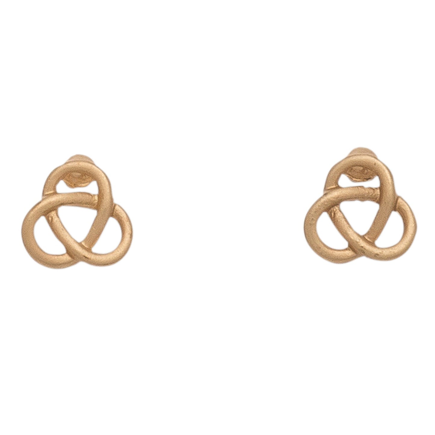 Stud Buds Gold Trinity Stud Earrings