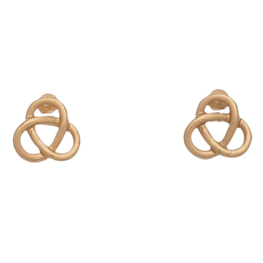 Stud Buds Gold Trinity Stud Earrings