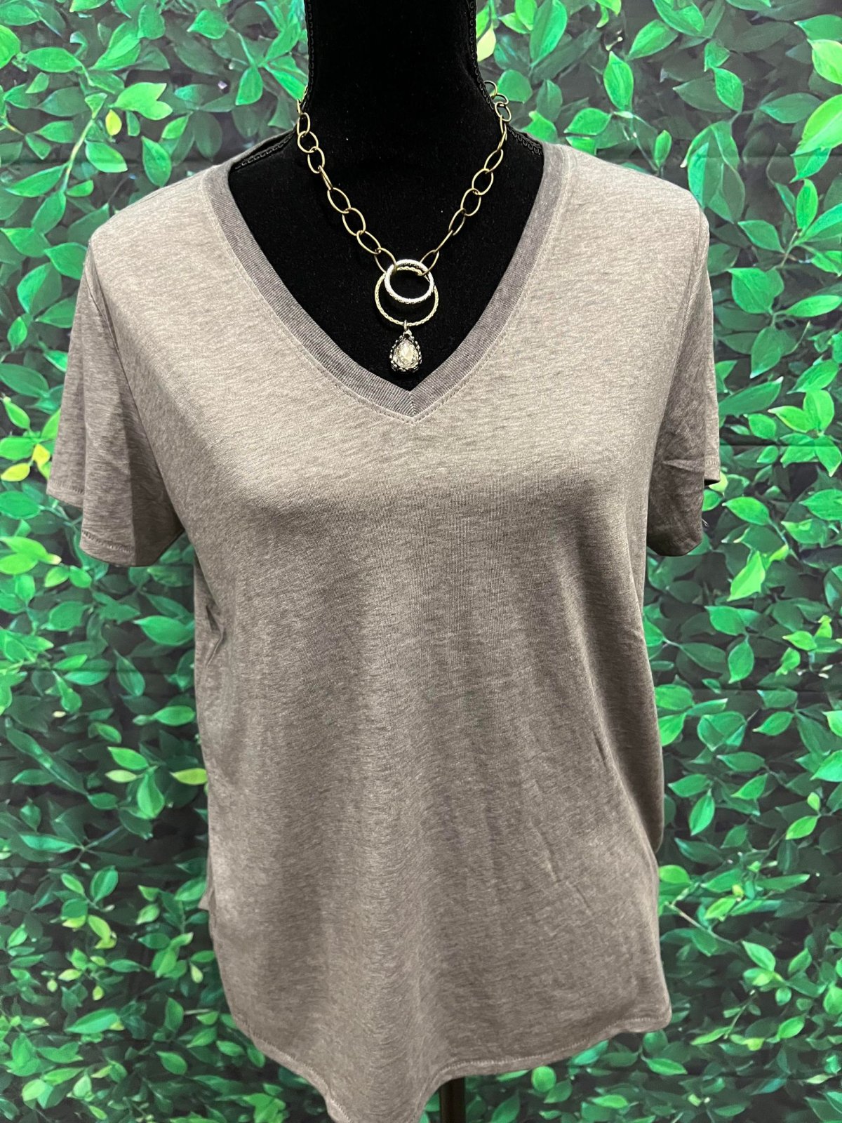 Charcoal V-Neck T-Shirt by Lucky Brand