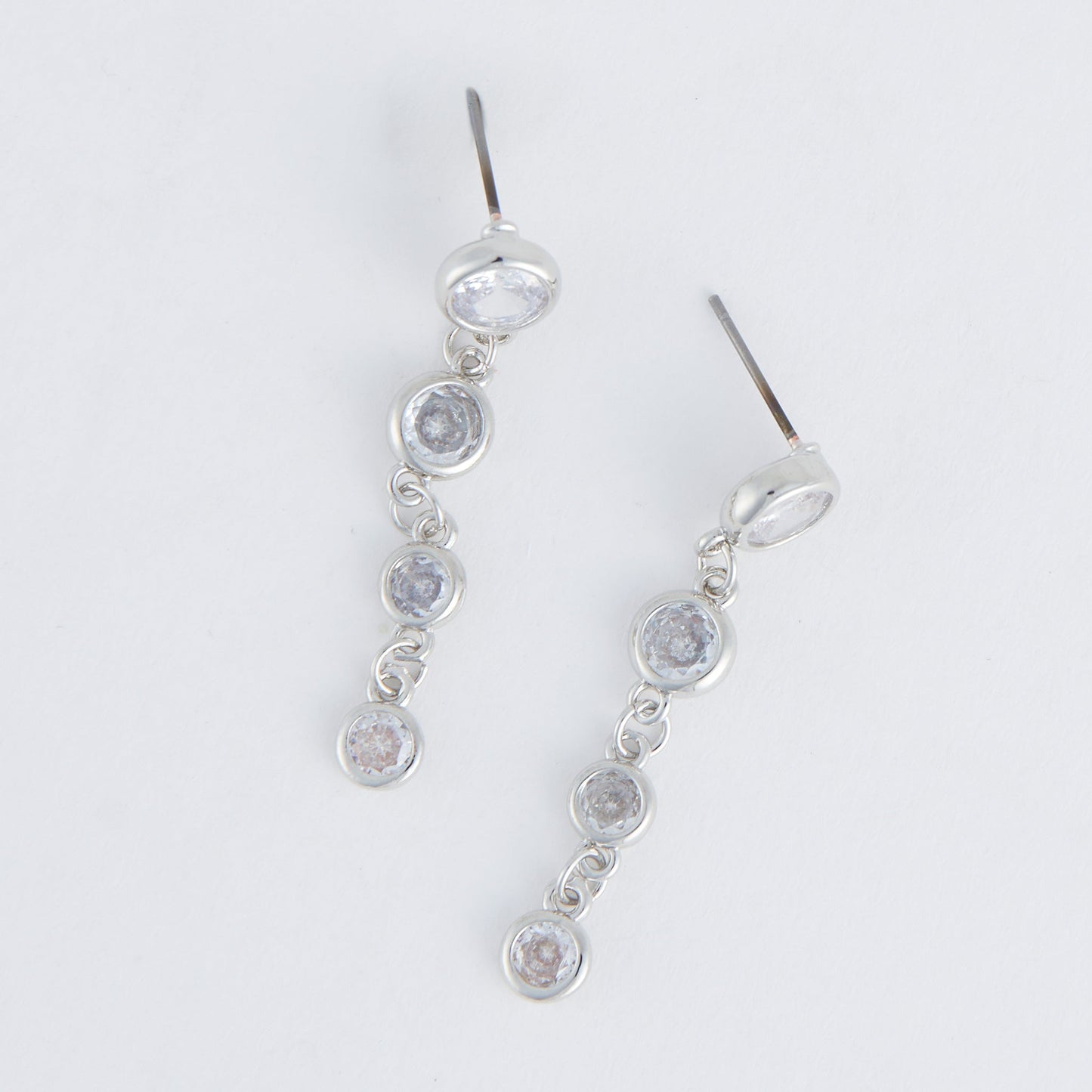 Dazzler Linked Cubic Zirconia Drop Earrings