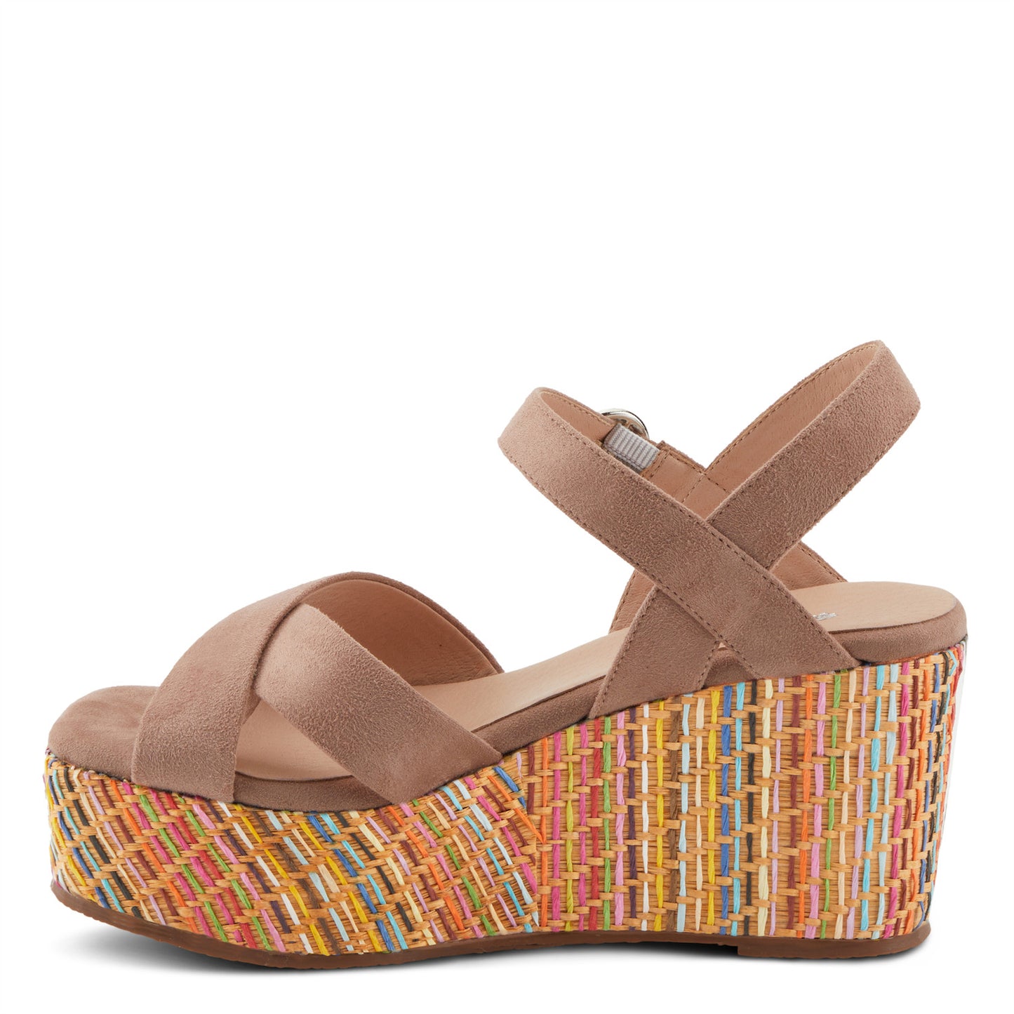 RAINBOWFUN-MVE Mauve Wedge Heel Sandal by Patrizia Size: 7.5-8 (38)
