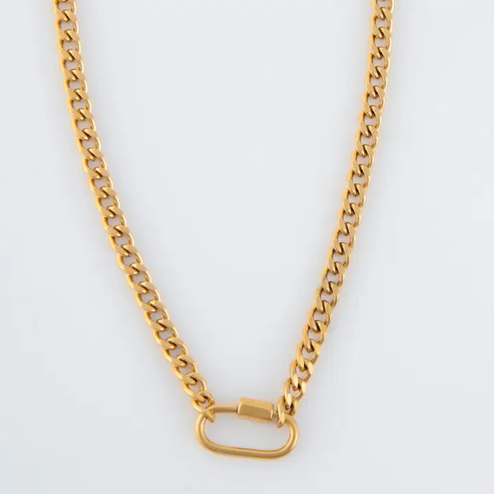 16" Functional Carabiner Necklace Narelle Waterproof Jewelry
